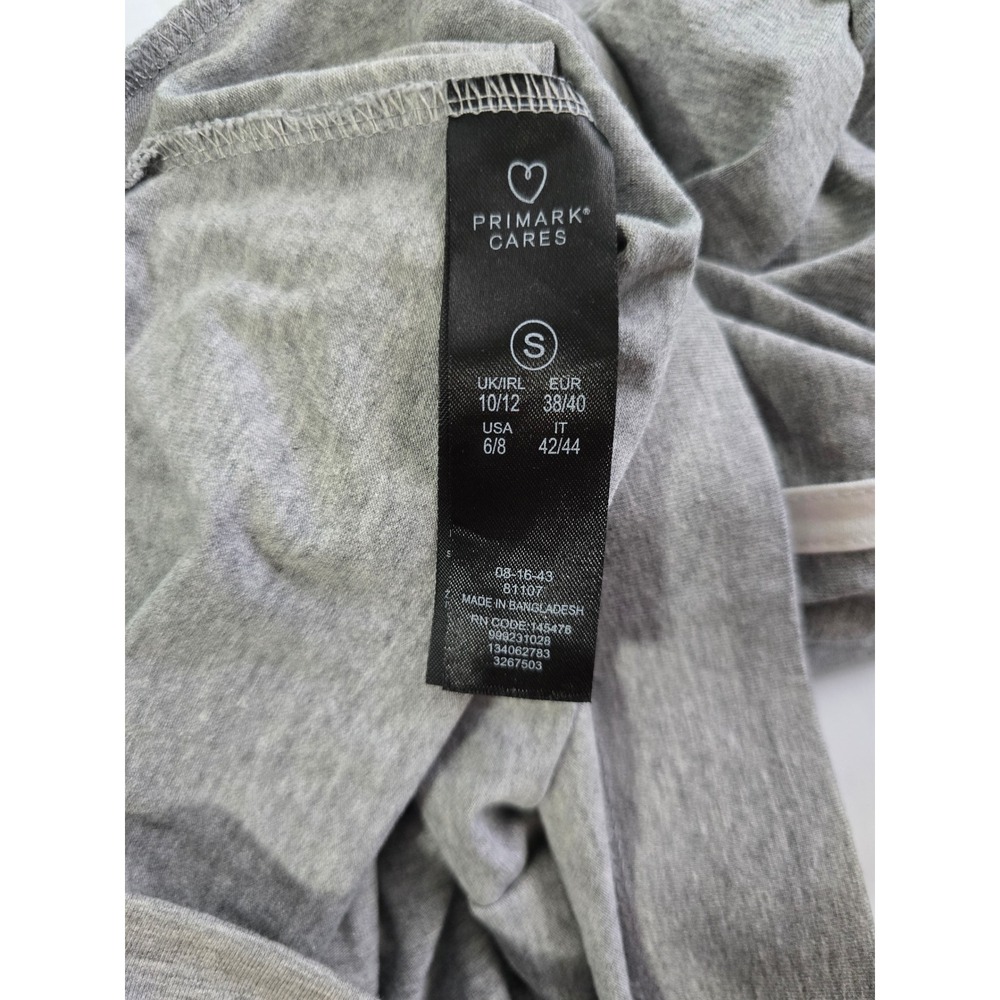 Primark Cares Womens Gray Side Stripe Jogger Sweatpants Size S Drawstring Waist - Picture 13 of 13